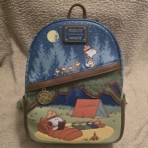 Loungefly Peanuts Beagle Scouts Anniversary Camping Mini Backpack NWT